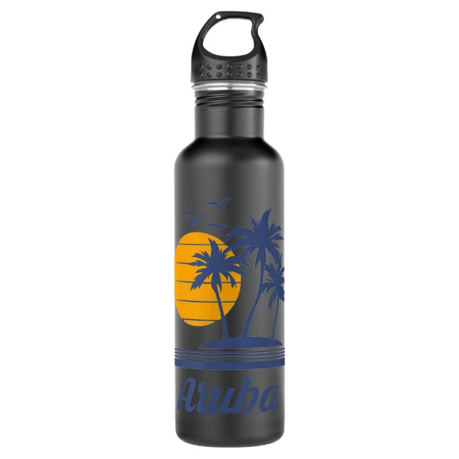 Aruba Caribbean Island Country Beach  710 Ml Water Bottle (Front)