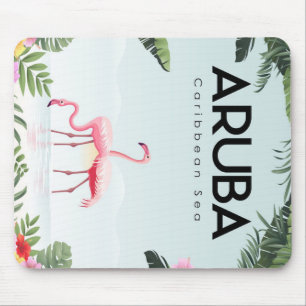 Aruba Caribbean Sea Flamingo Funny Flamingo Mouse Mat
