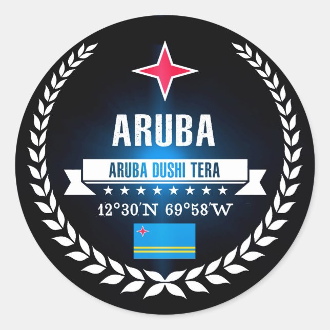 Aruba Classic Round Sticker (Front)