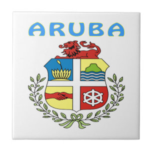 Aruba Coat Of Arms Tile
