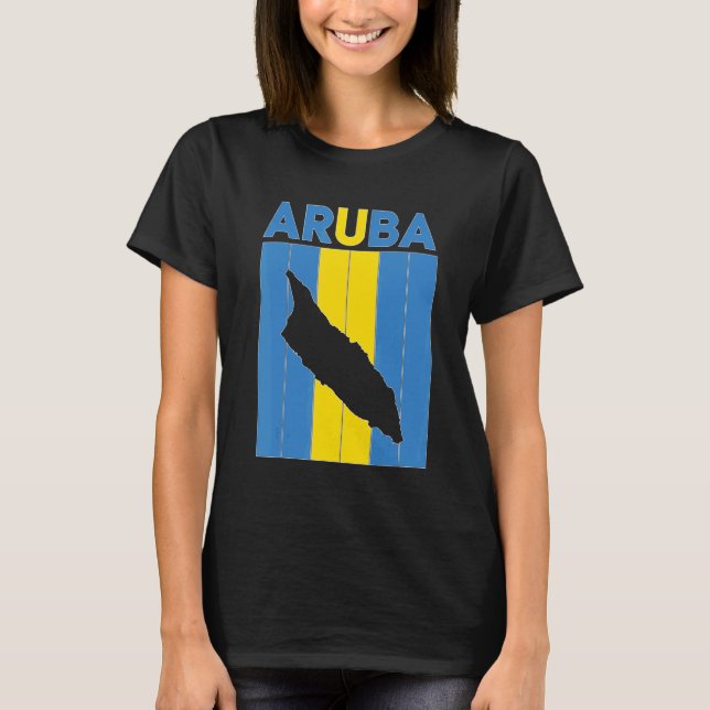 Aruba Country Borders T-Shirt (Front)