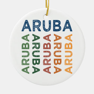 Aruba Cute Colourful Ceramic Tree Decoration