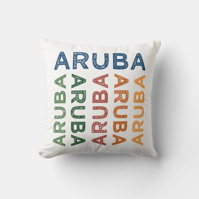 Aruba Cute Colourful Cushion (Front)