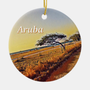Aruba Divi Divi Trees Ceramic Tree Decoration