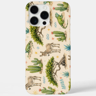 Aruba divi tree, donkey, iguana, cactus iPhone 16 pro max case