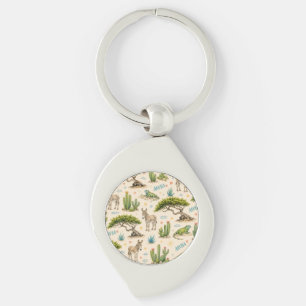 Aruba divi tree, donkey, iguana, cactus key ring