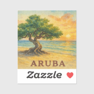 Aruba Eagle Beach Divi Tree Golden Hour