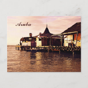 Aruba, early morning pier postcard