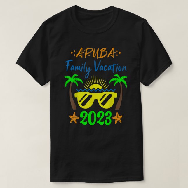 Aruba Family Vacation 2023 Matching Family Group V T-Shirt (Design Front)