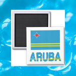 Aruba Flag and Aruba Magnet<br><div class="desc">Design features the Flag of Aruba with the word ARUBA beneath the flag that matches! Fun way for travelers to remember an Aruban trip,  vacation or holiday. Great way for Arubans and those of Aruban heritage,  to show their patriotic pride in their culture,  heritage and ancestry.</div>