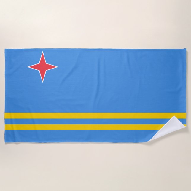 Aruba flag Beach Towel (Front)