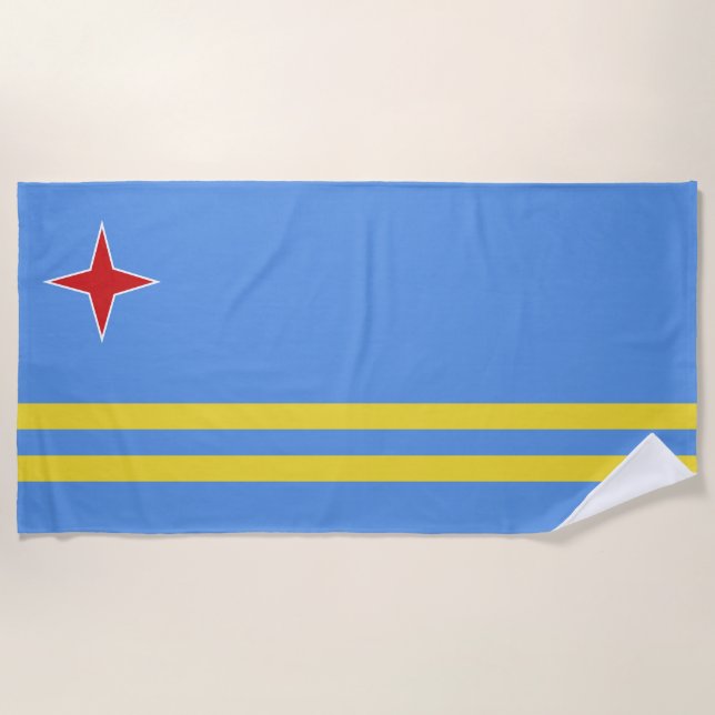 Aruba flag beach towel (Front)