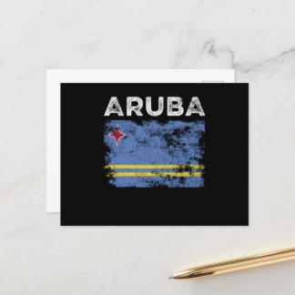 Aruba Flag Distressed - Aruban Flag Postcard