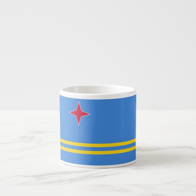 Aruba Flag Espresso Cup (Front)