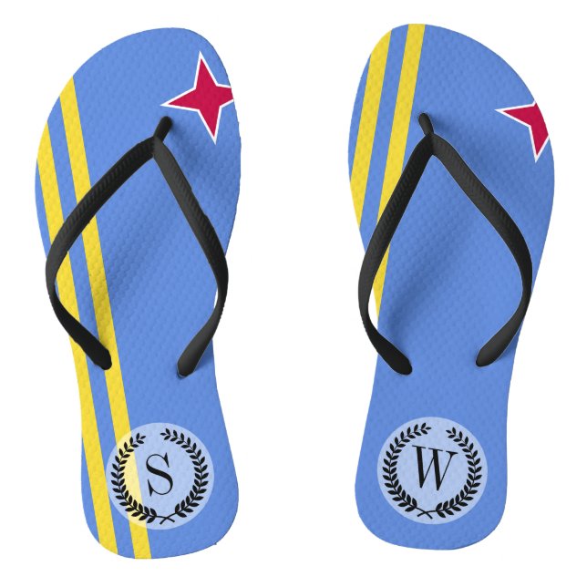 Aruba flag flip flops (Footbed)