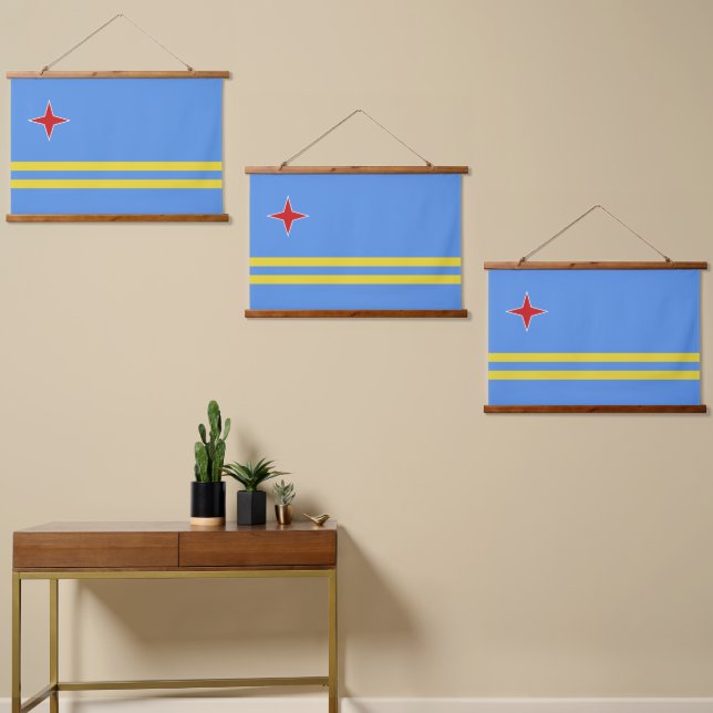 Aruba flag hanging tapestry (Asymmetrical)