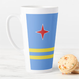 Aruba flag latte mug