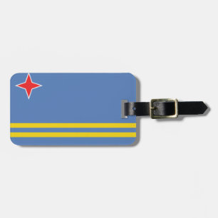 Aruba flag luggage tag