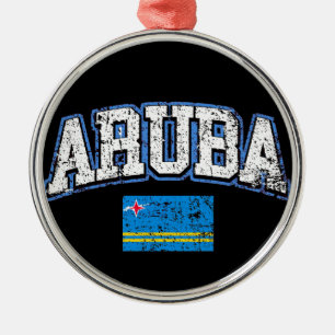 Aruba Flag Metal Tree Decoration