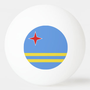 Aruba flag ping pong ball