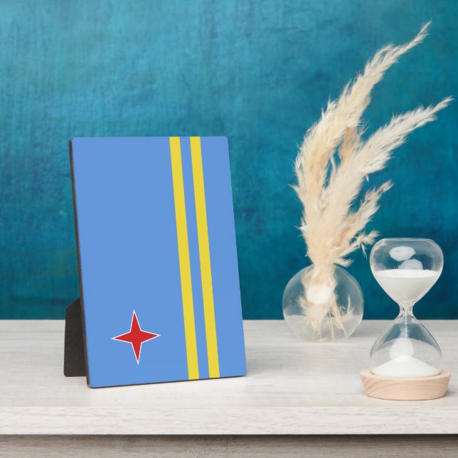 Aruba flag plaque (Side)