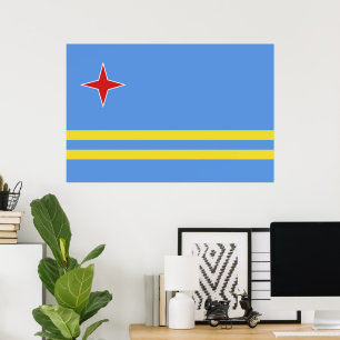 Aruba flag poster