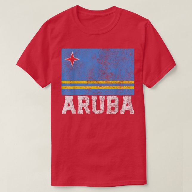 Aruba Flag Pride Roots Country Family Nation Natio T-Shirt (Design Front)