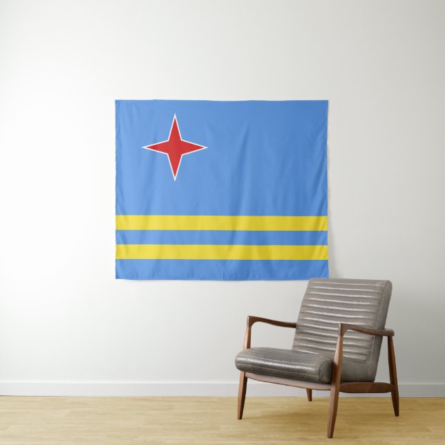 Aruba flag tapestry (In Situ (Horizontal))