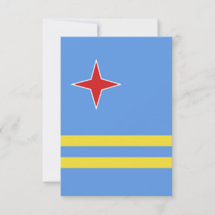 Aruba flag thank you card
