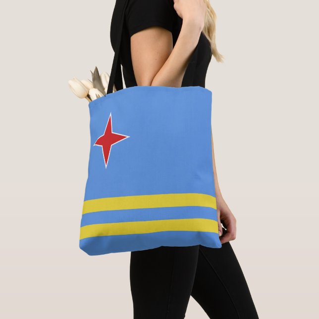 Aruba flag tote bag (Close Up)