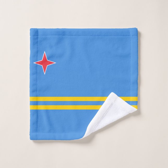 Aruba flag Towel (Wash Cloth)