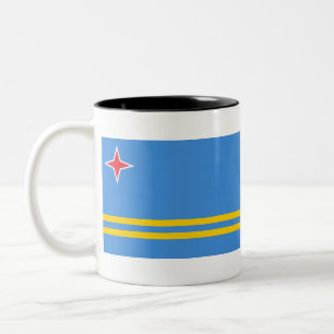 Aruba Flag Two-Tone Coffee Mug