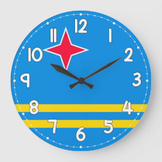 Aruba Flag Wall Clock – Patriotic Caribbean Decor