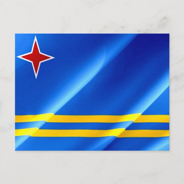 Aruba - Flag Waving - Postcard (Front)