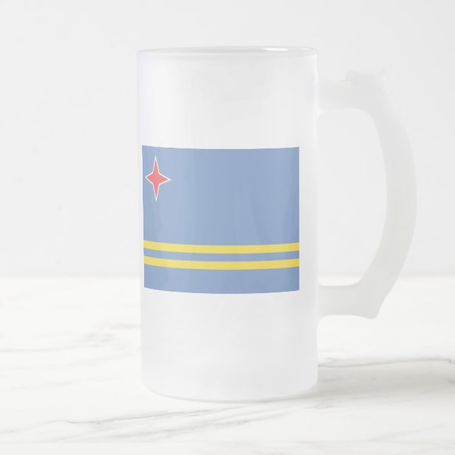aruba frosted glass beer mug (Right)