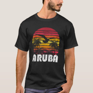 Aruba Gift Beach Vintage Retro Sunset Home Pride M T-Shirt