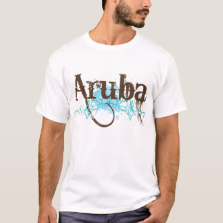Aruba Grunge Travel Tee Shirt For Men