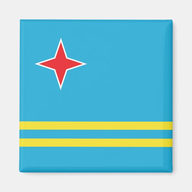 Aruba High quality Flag Magnet (Front)