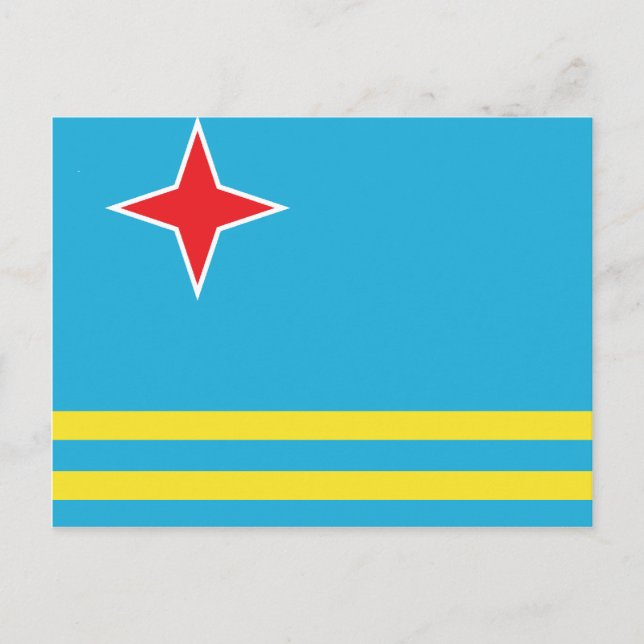 Aruba High quality Flag Postcard (Front)