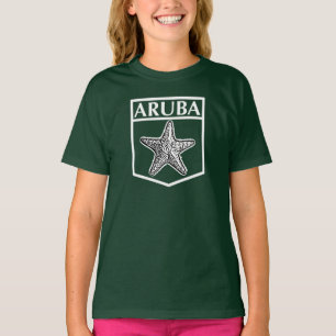 Aruba Island Design - Girls' American Apparel Fine T-Shirt