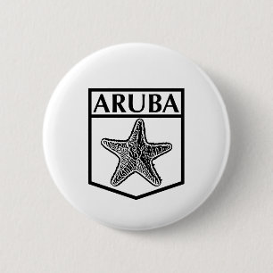 Aruba Island Design - Standard, 2¼ Inch Round Butt 6 Cm Round Badge