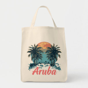 Aruba Island Design (Version 2) - Grocery Tote Bag