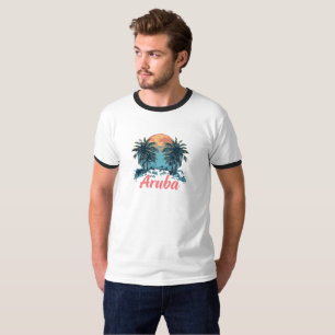 Aruba Island Design (Version 2) - Men's Basic Ring T-Shirt