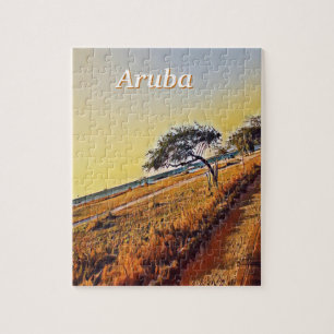 Aruba Landscape with Divi Divi Trees Jigsaw Puzzle