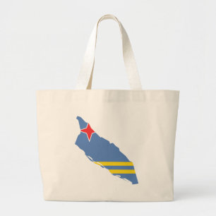 Aruba map AW Large Tote Bag