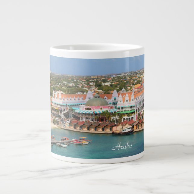 Aruba, Marina, Photography, Large Coffee Mug (Front)
