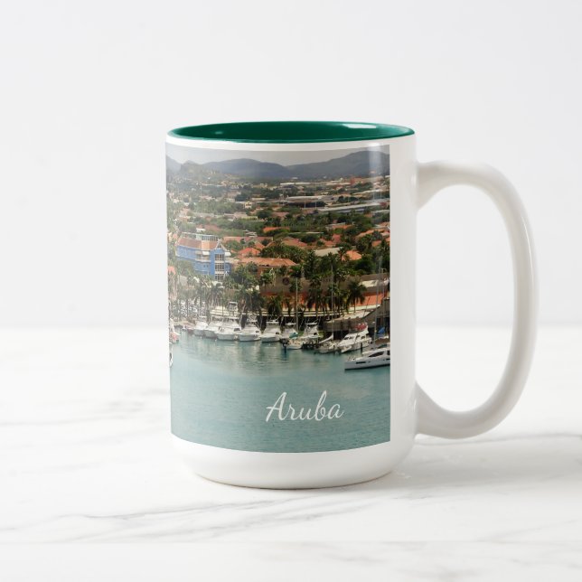 Aruba Marina Two-Tone Coffee Mug (Right)