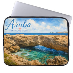 Aruba Natural Bridge rock formation Caribbean  Laptop Sleeve