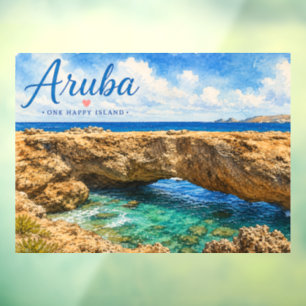 Aruba Natural Bridge rock formation Caribbean Window Cling