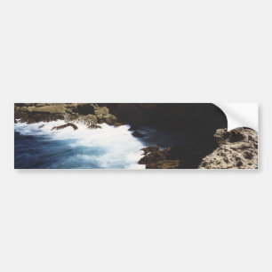 Aruba Ocean Crashing On The Rocks Bumper Sticker